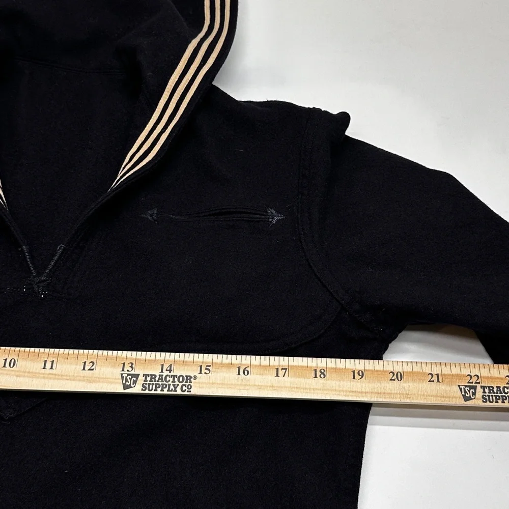 Vintage possibly WWll Navy Blue wool undress jumper Sailor size small (B7)‎